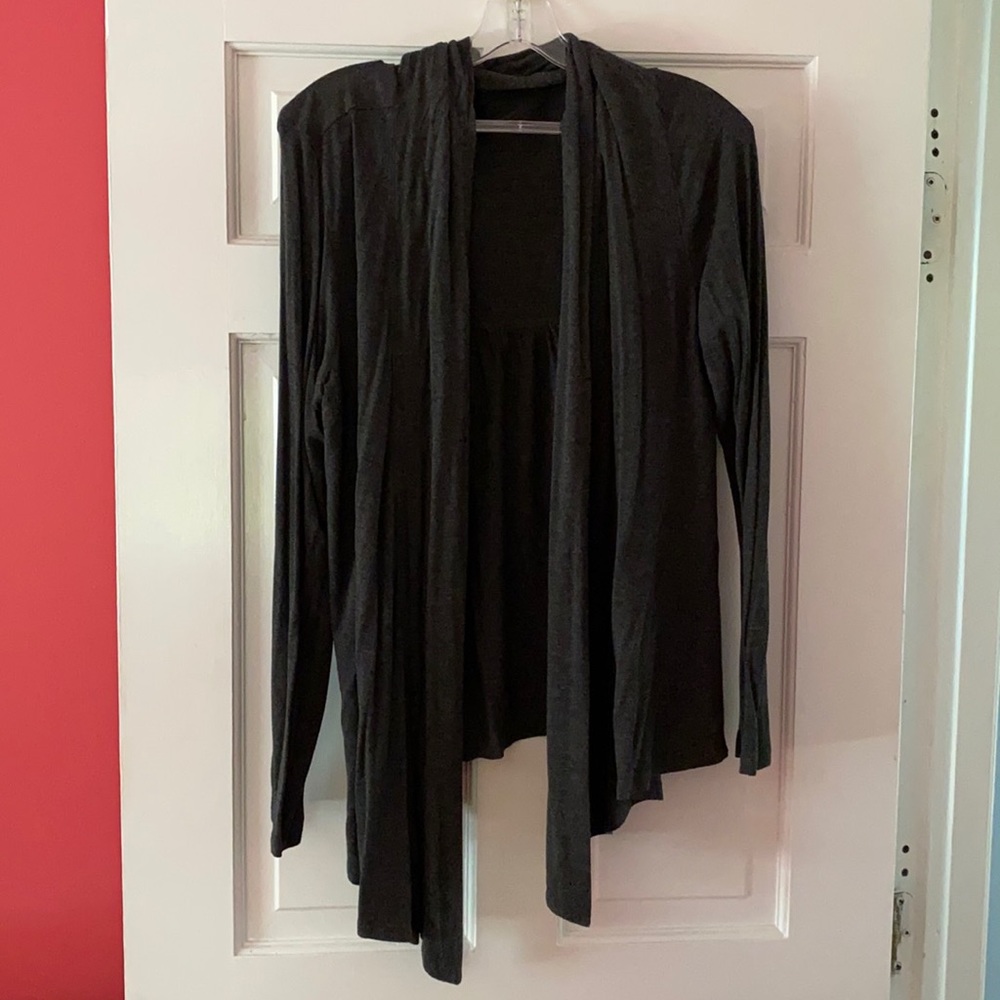 Charcoal colored cardigan